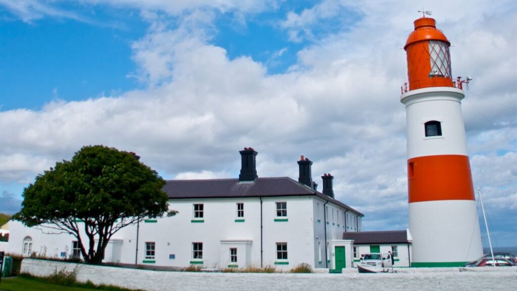 Red and White Lighthouse and The Leas