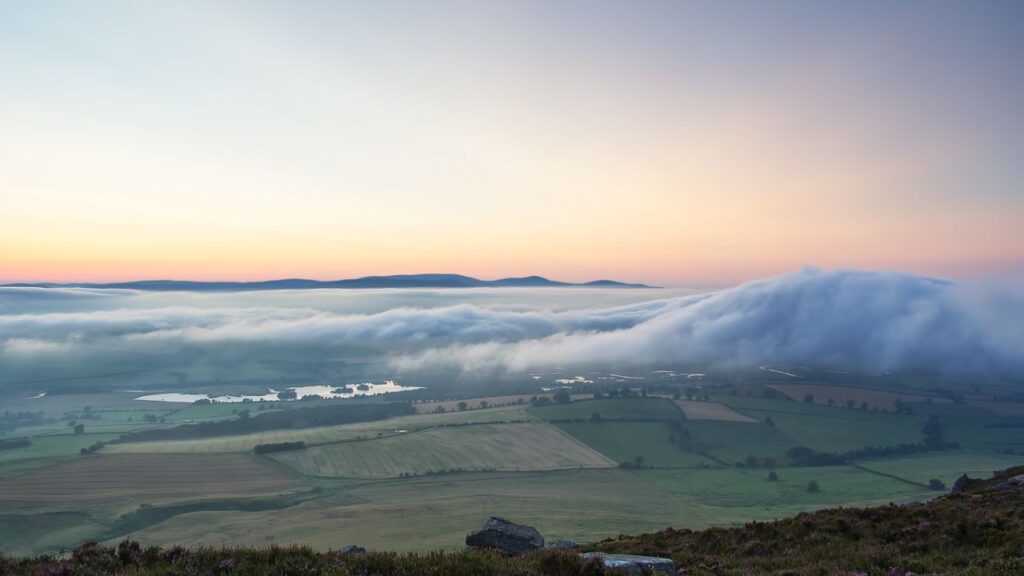 Dramtic clouds from Ravensheugh Crag on the Simonside Hills