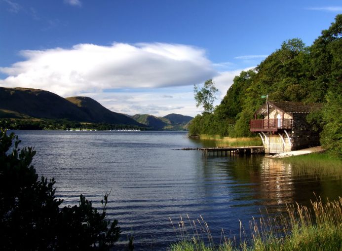 Ullswater boathouse in Pooley Bridge