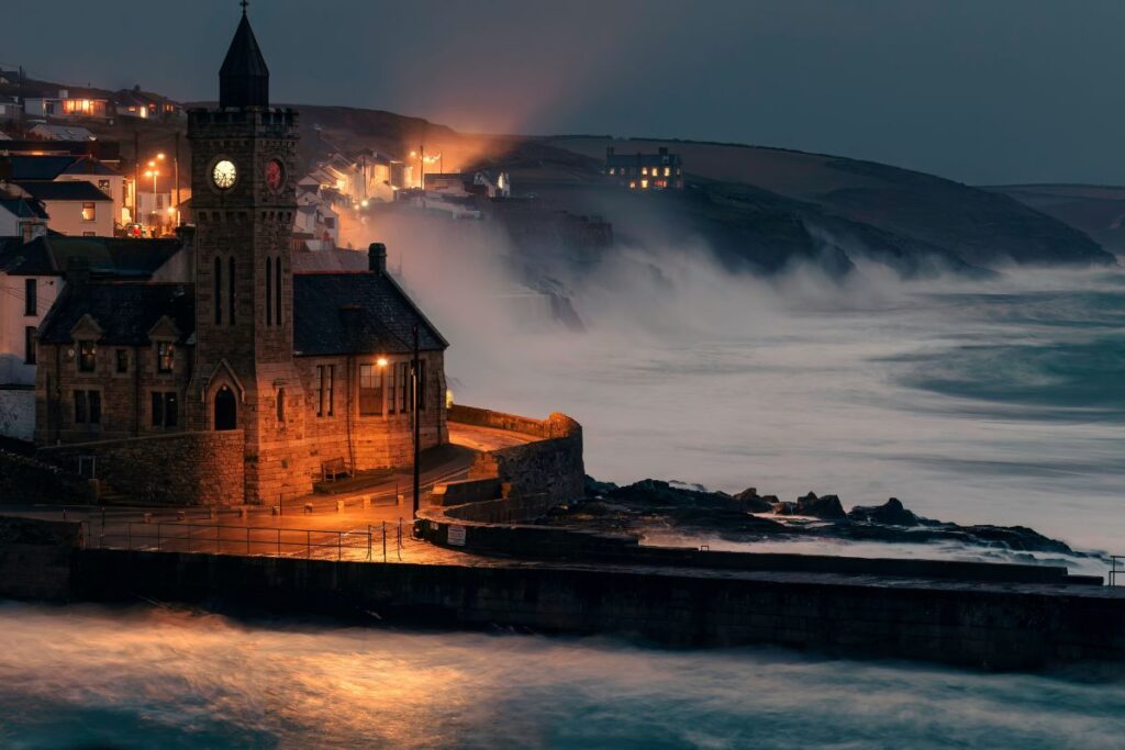 Porthleven Beach during a storm