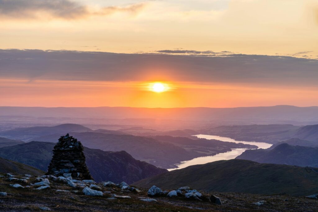 Sunrise seen from the summit of Blencathra