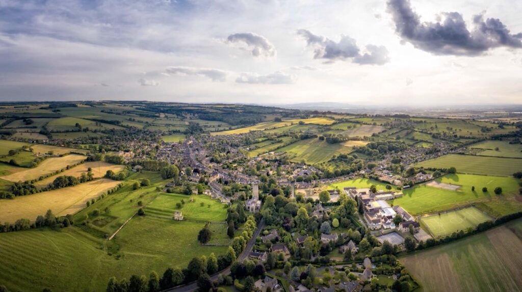 Aerial view of Chipping Campden