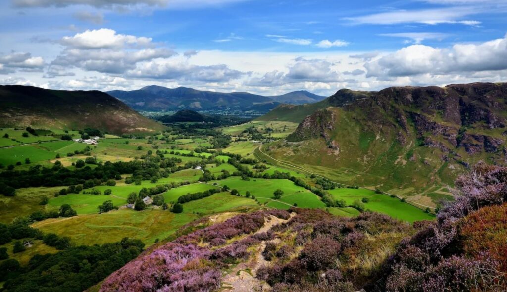 Skiddaw and Blencathra from Scope end