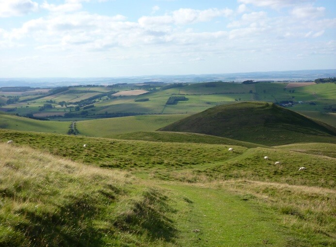 Andrew Bowden - Heading down hill kirk yetholm rolling hills