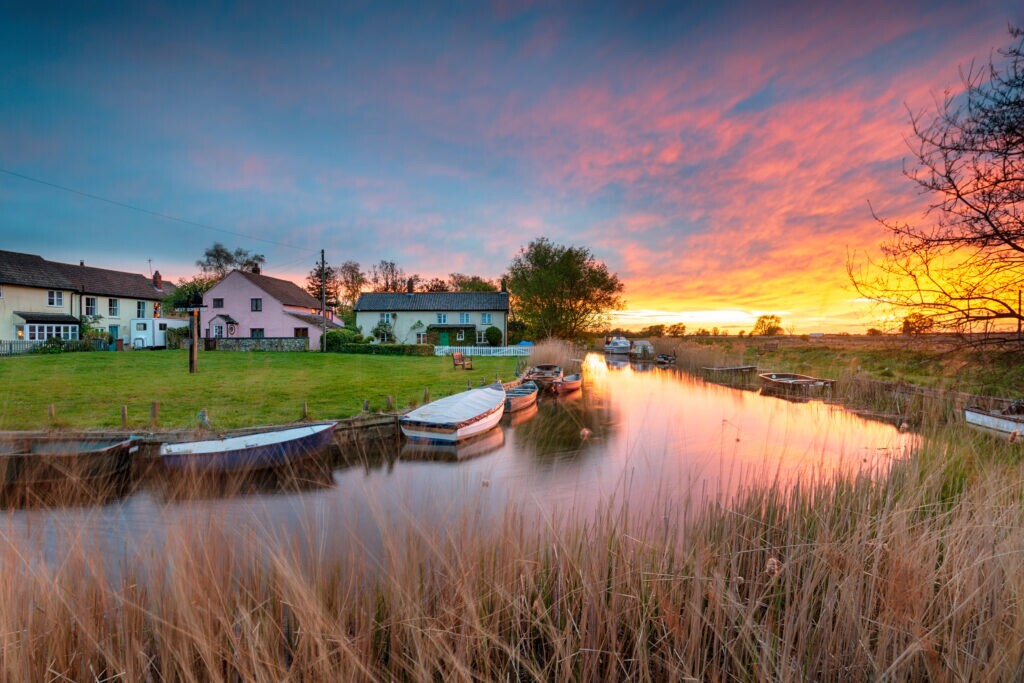 English Village sunset