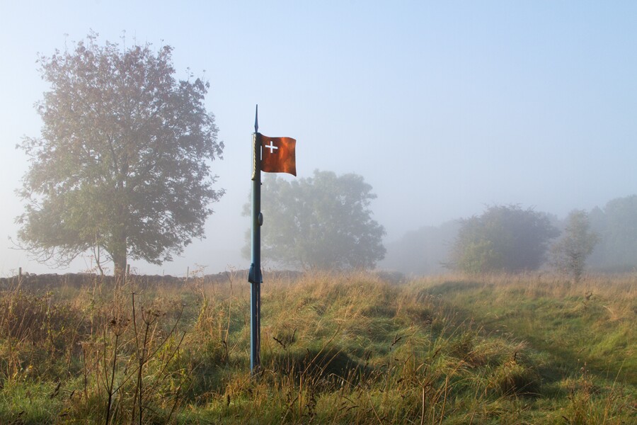 Marker showing the location of Battle of Lansdown